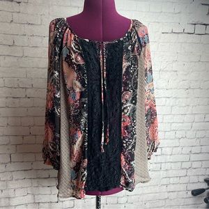 Cynthia Rowley size large long sleeve blouse